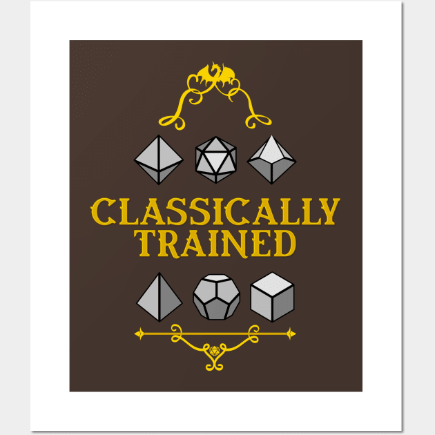 Classically Trained DnD Dice Wall Art by retrochris